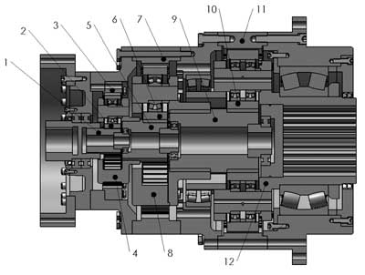行星減速機(jī)剖面圖-煤炭挖掘機(jī)械
